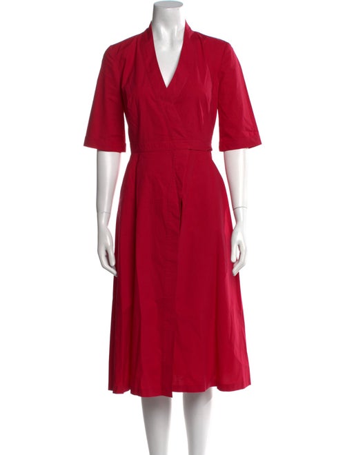 Saloni V-Neck Midi Length Dress