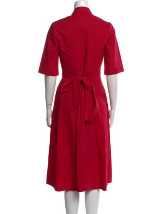 Saloni V-Neck Midi Length Dress