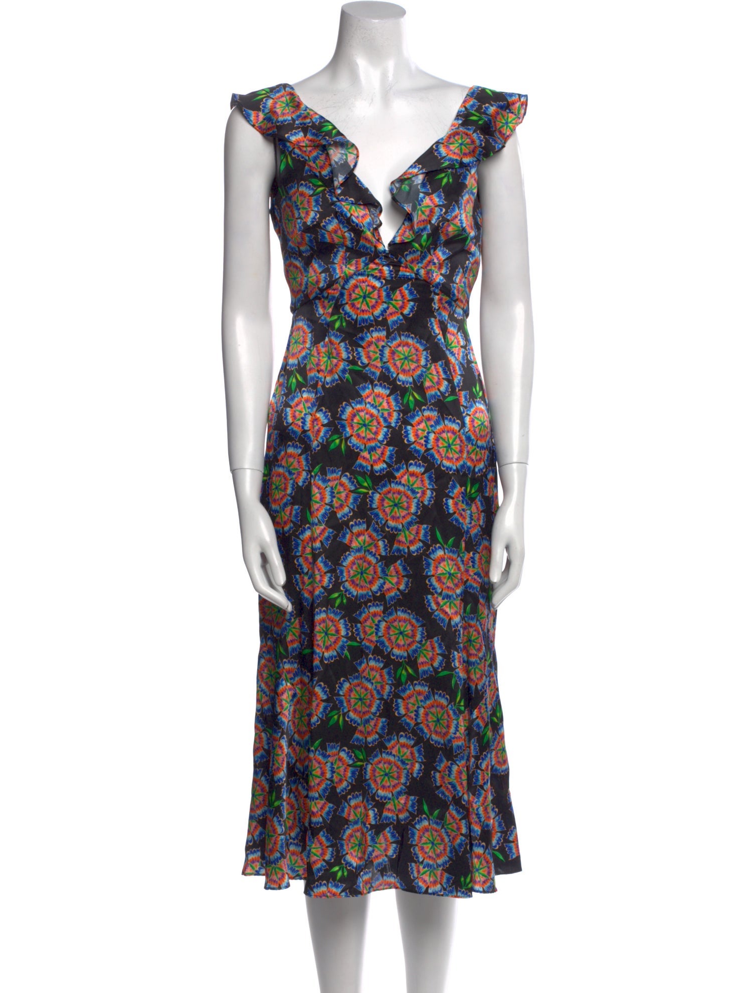 Saloni Silk Midi Length Dress