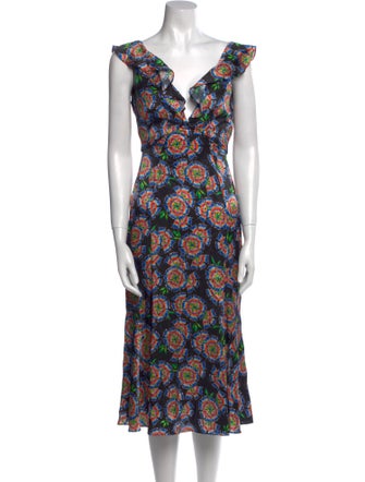 Saloni Silk Midi Length Dress
