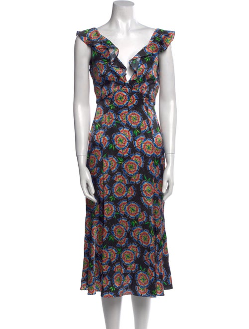 Saloni Silk Midi Length Dress