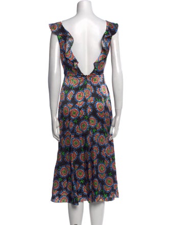 Saloni Silk Midi Length Dress