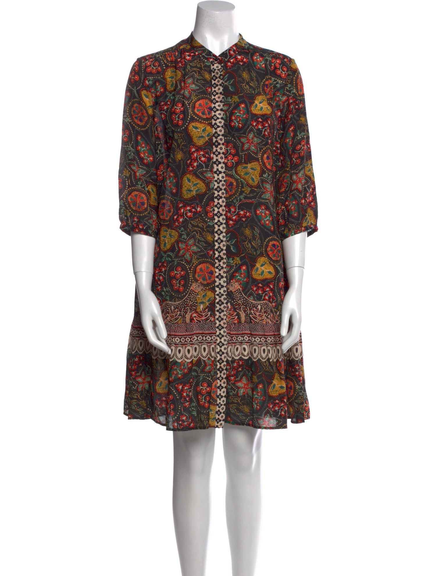 Saloni Silk Knee-Length Dress