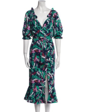 Saloni Silk Midi Length Dress