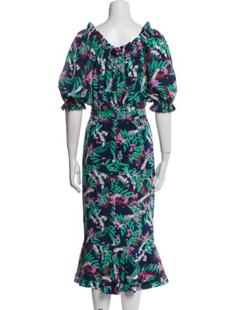 Saloni Silk Midi Length Dress