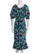 Saloni Silk Midi Length Dress