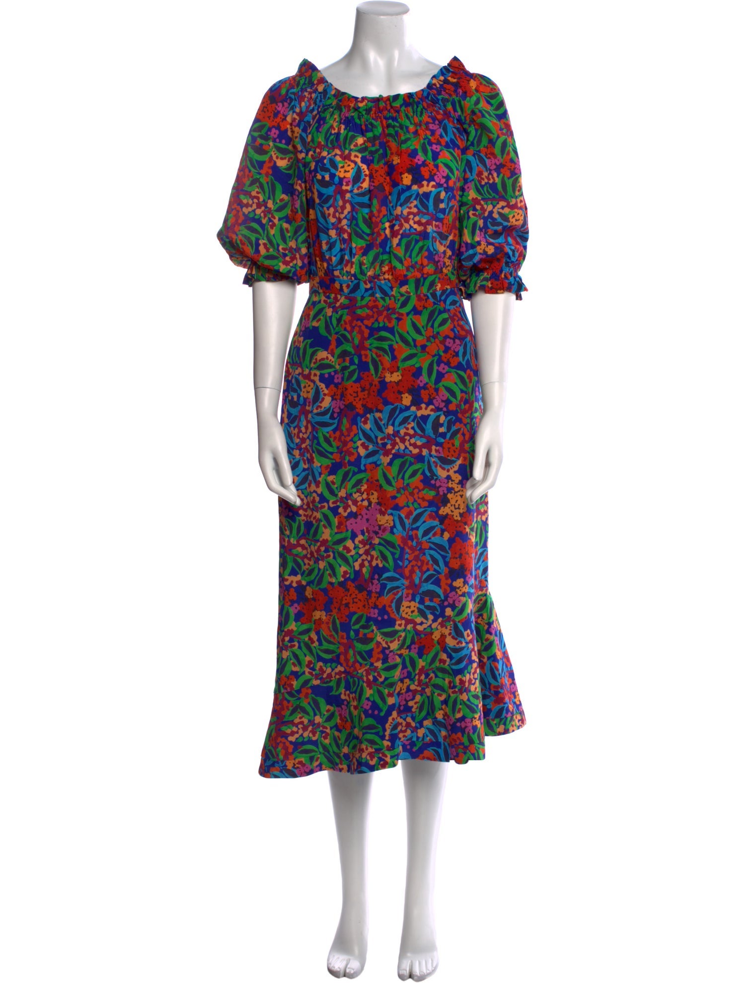 Saloni Silk Midi Length Dress w/ Tags