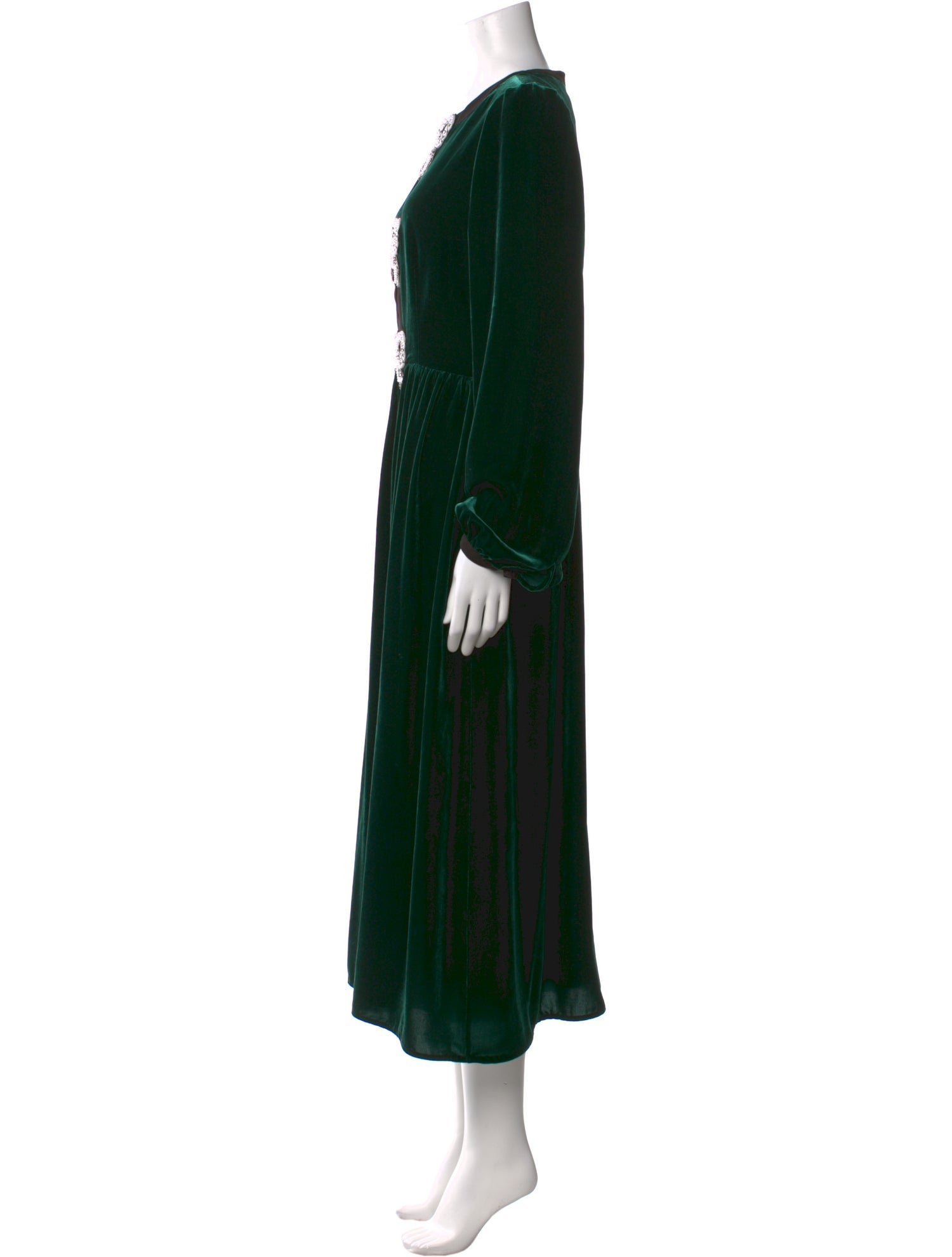 Saloni Crew Neck Long Dress