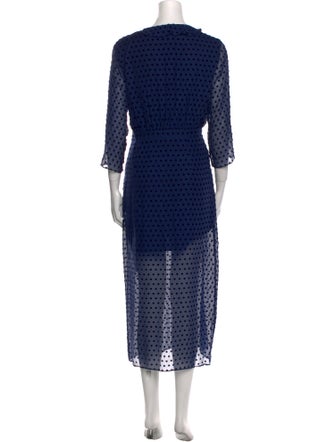 Saloni Polka Dot Print Long Dress