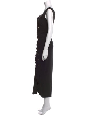 Saloni V-Neck Long Dress