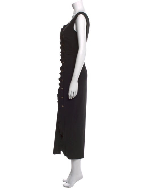 Saloni V-Neck Long Dress