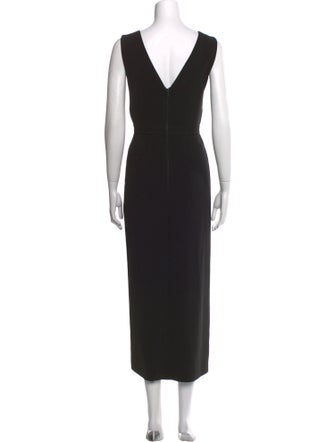 Saloni V-Neck Long Dress