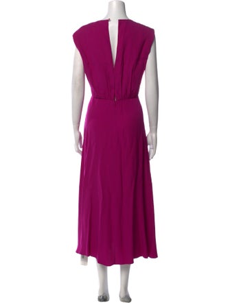 Saloni Crew Neck Long Dress