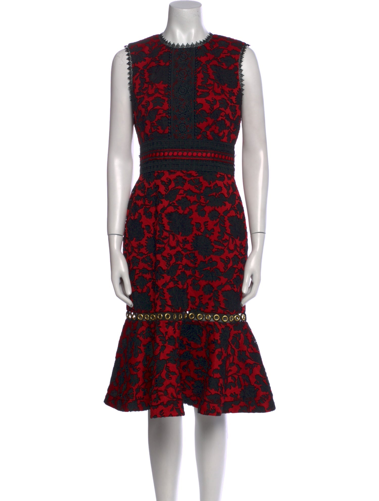 Saloni Printed Midi Length Dress