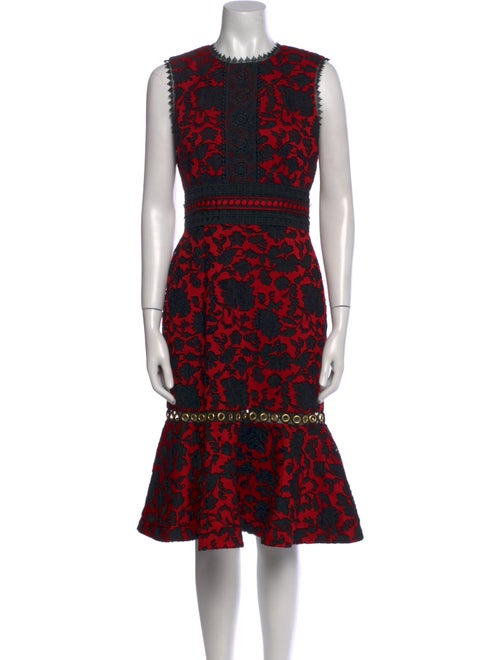 Saloni Printed Midi Length Dress