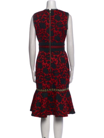 Saloni Printed Midi Length Dress