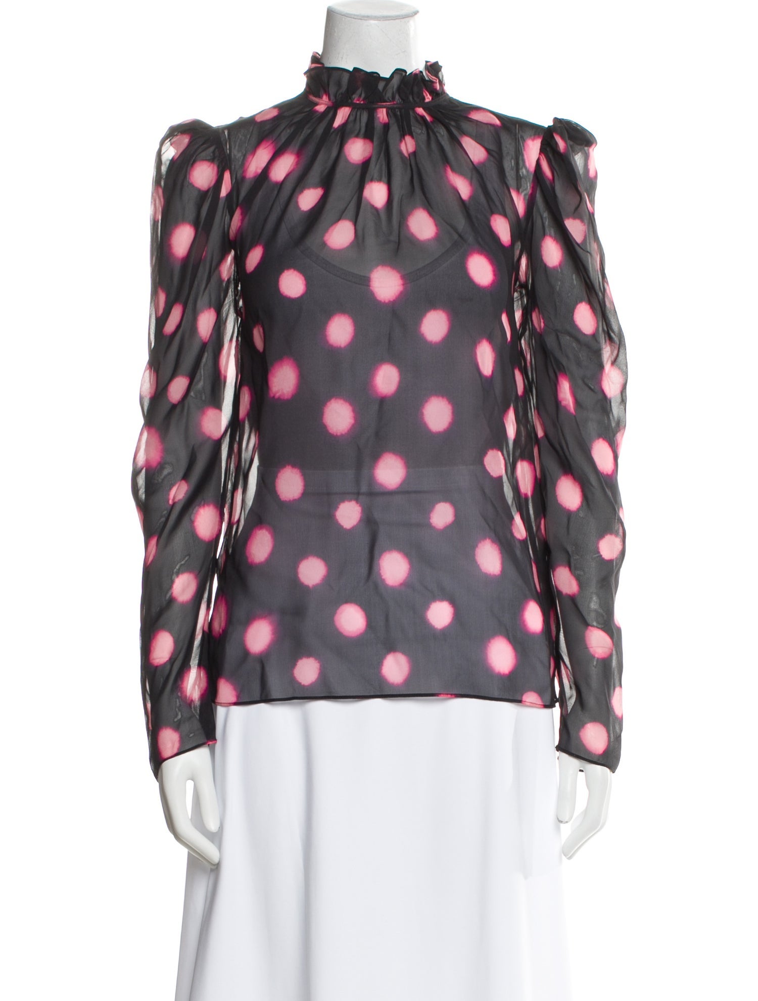 Saloni Silk Polka Dot Print Blouse
