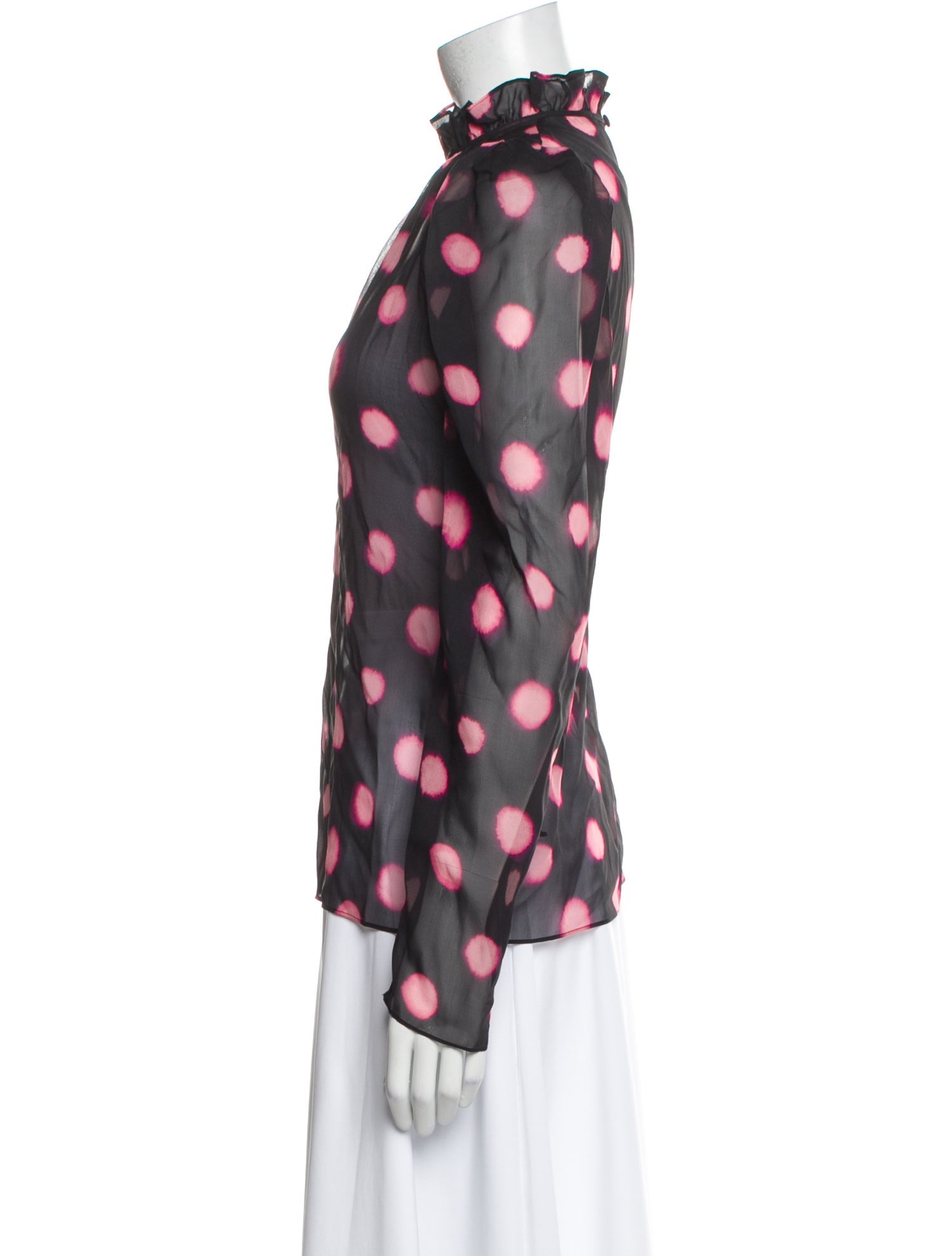 Saloni Silk Polka Dot Print Blouse