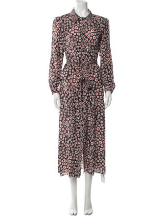 Saloni Silk Midi Length Dress