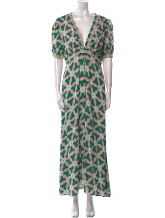 Saloni Printed Long Dress