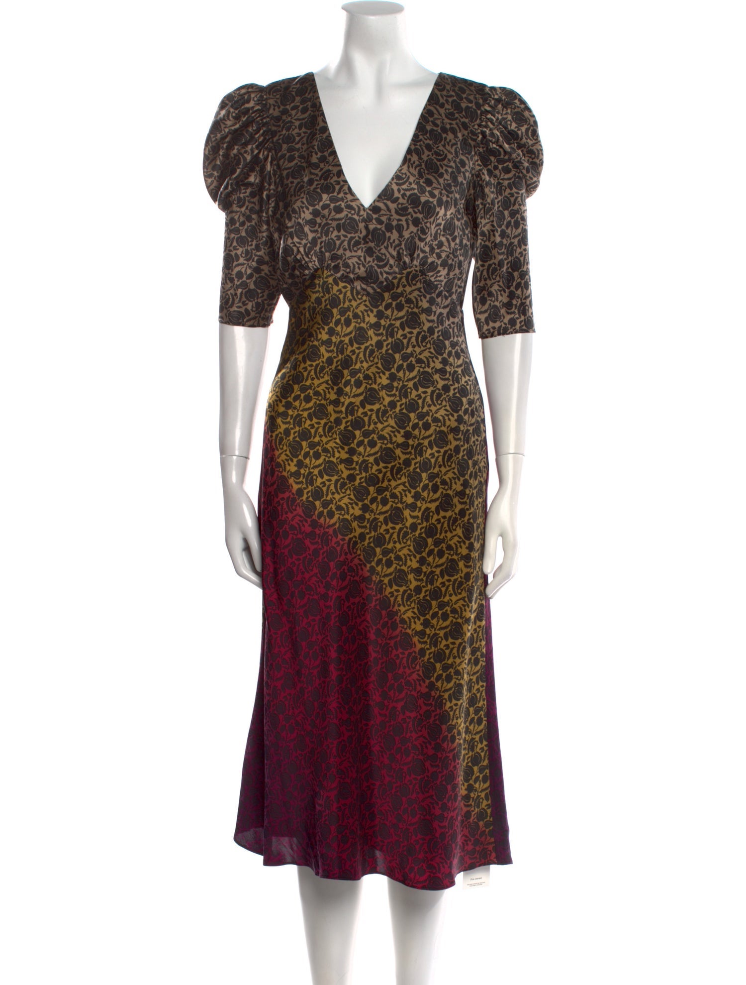 Saloni Silk Midi Length Dress