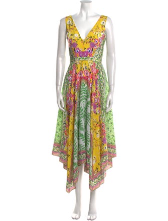 Saloni Silk Midi Length Dress