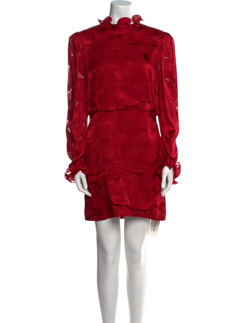 Saloni Mock Neck Mini Dress