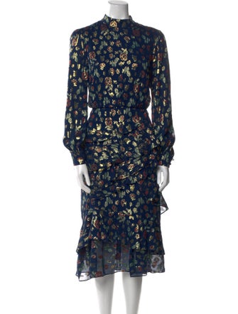 Saloni Silk Midi Length Dress