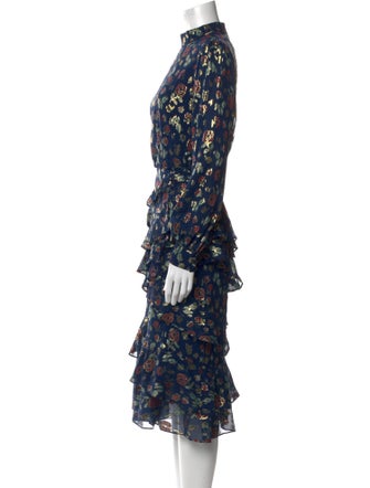 Saloni Silk Midi Length Dress