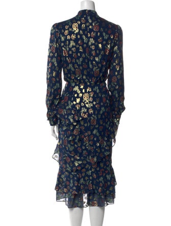 Saloni Silk Midi Length Dress