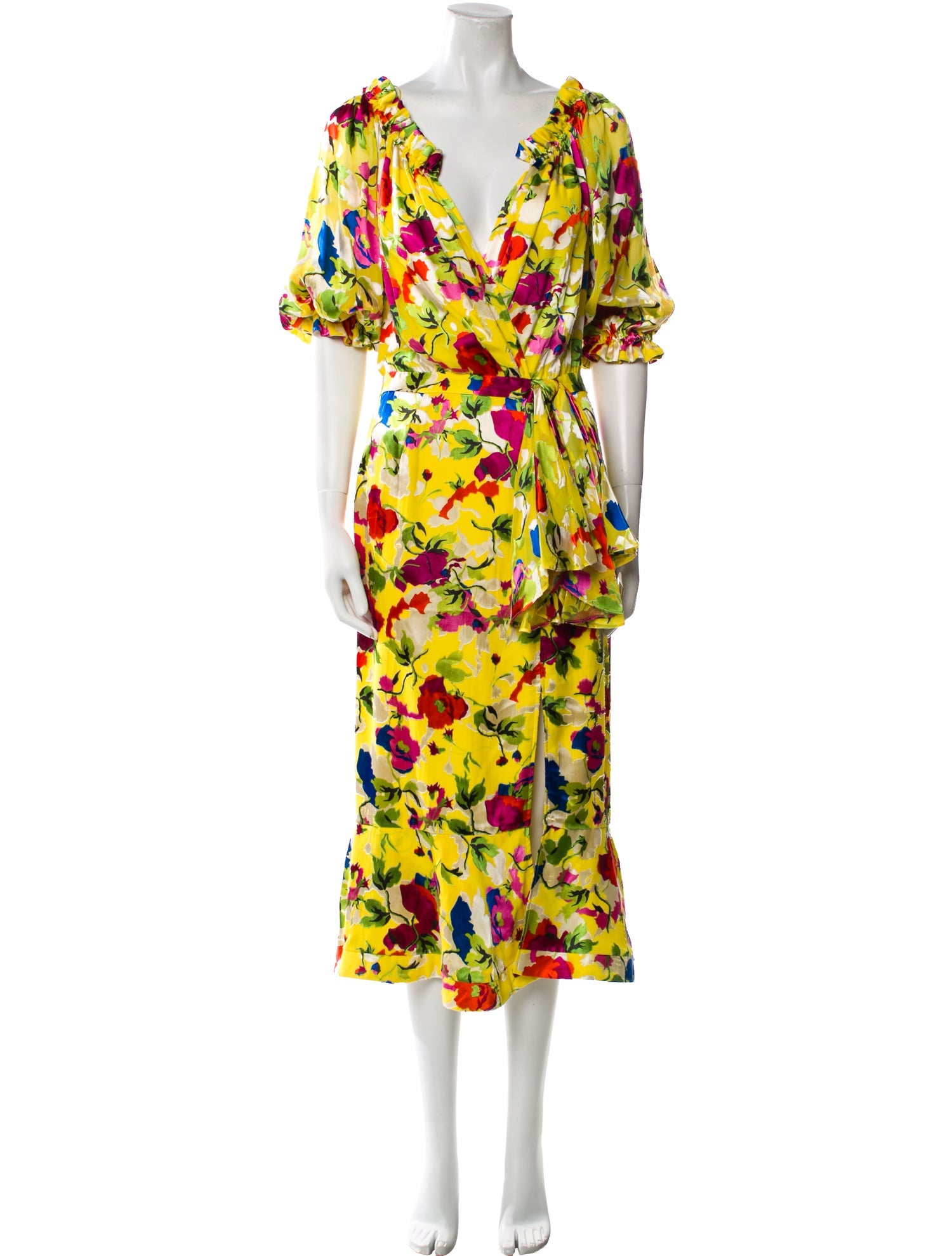 Saloni Floral Print Long Dress