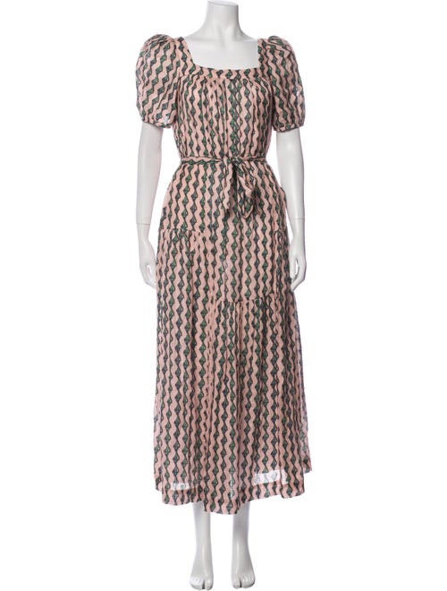 Saloni Linen Long Dress