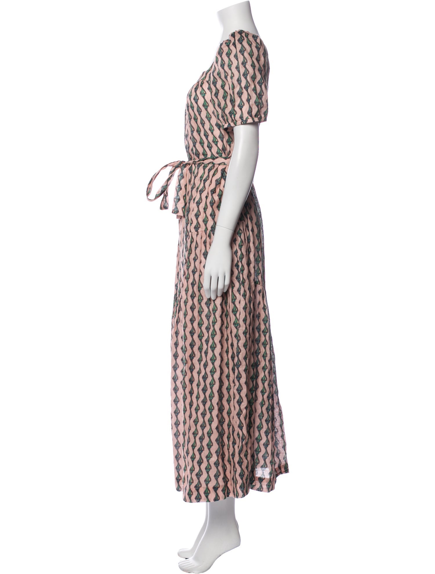 Saloni Linen Long Dress