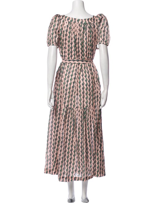 Saloni Linen Long Dress