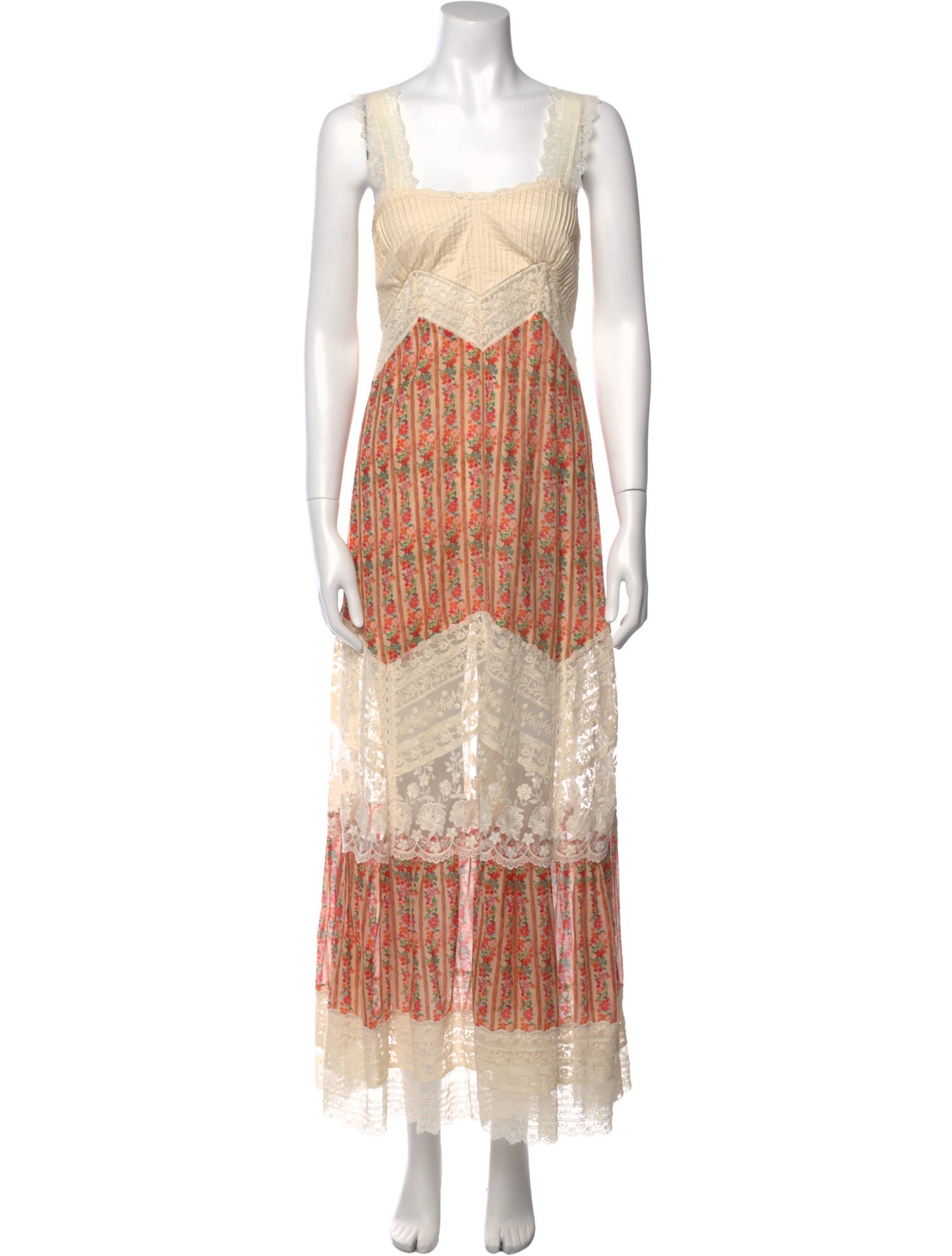 Saloni Floral Print Long Dress