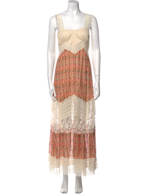 Saloni Floral Print Long Dress