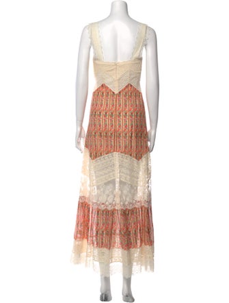 Saloni Floral Print Long Dress