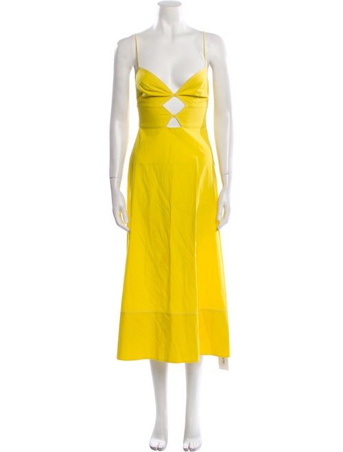 Saloni V-Neck Long Dress