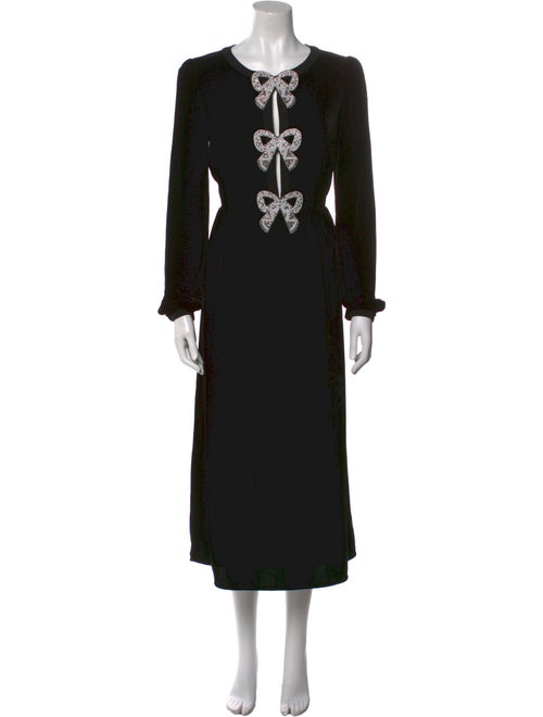 Saloni V-Neck Long Dress