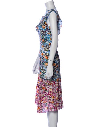 Saloni Silk Midi Length Dress