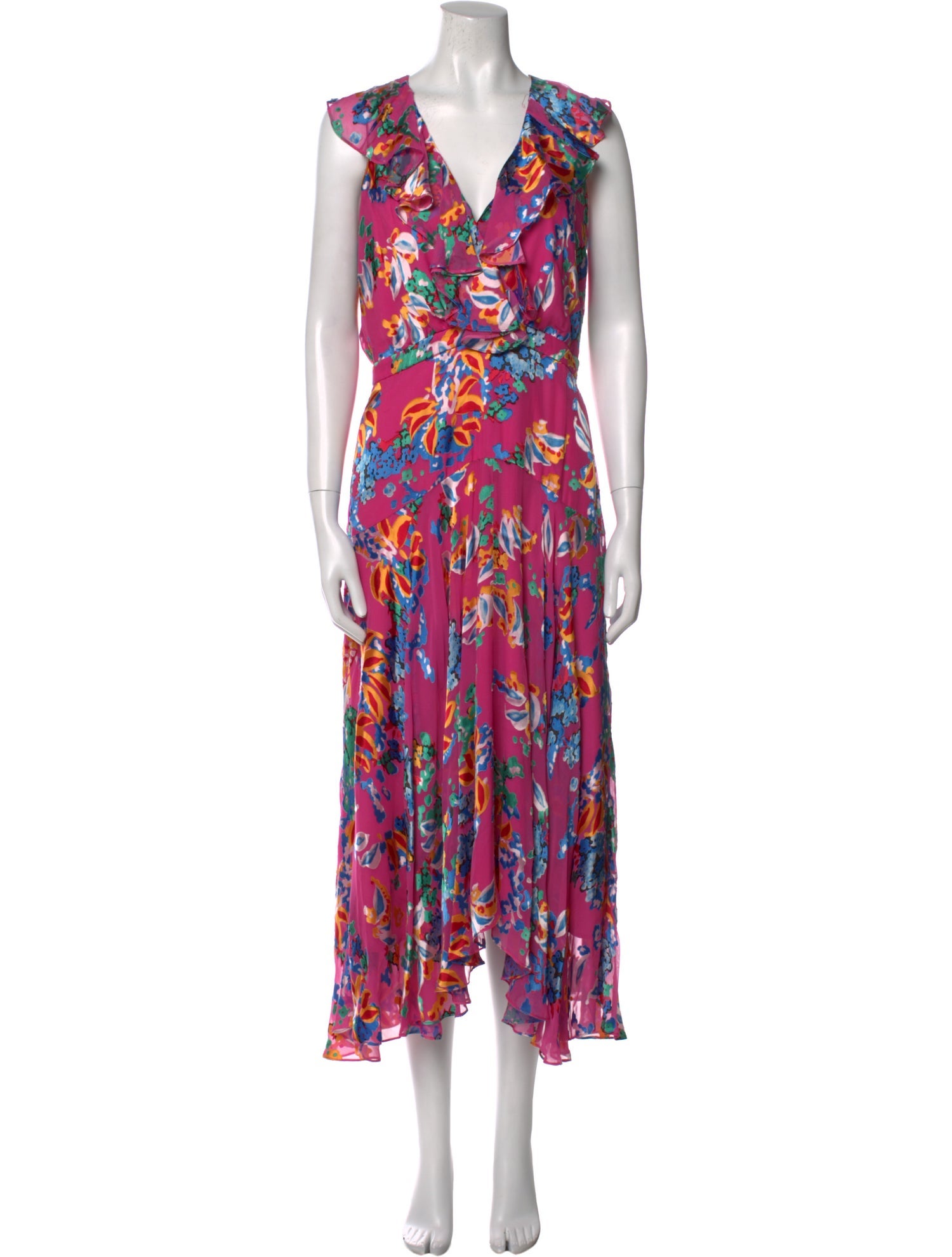 Saloni Floral Print Long Dress