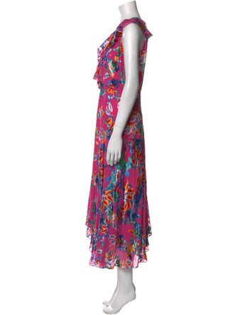 Saloni Floral Print Long Dress