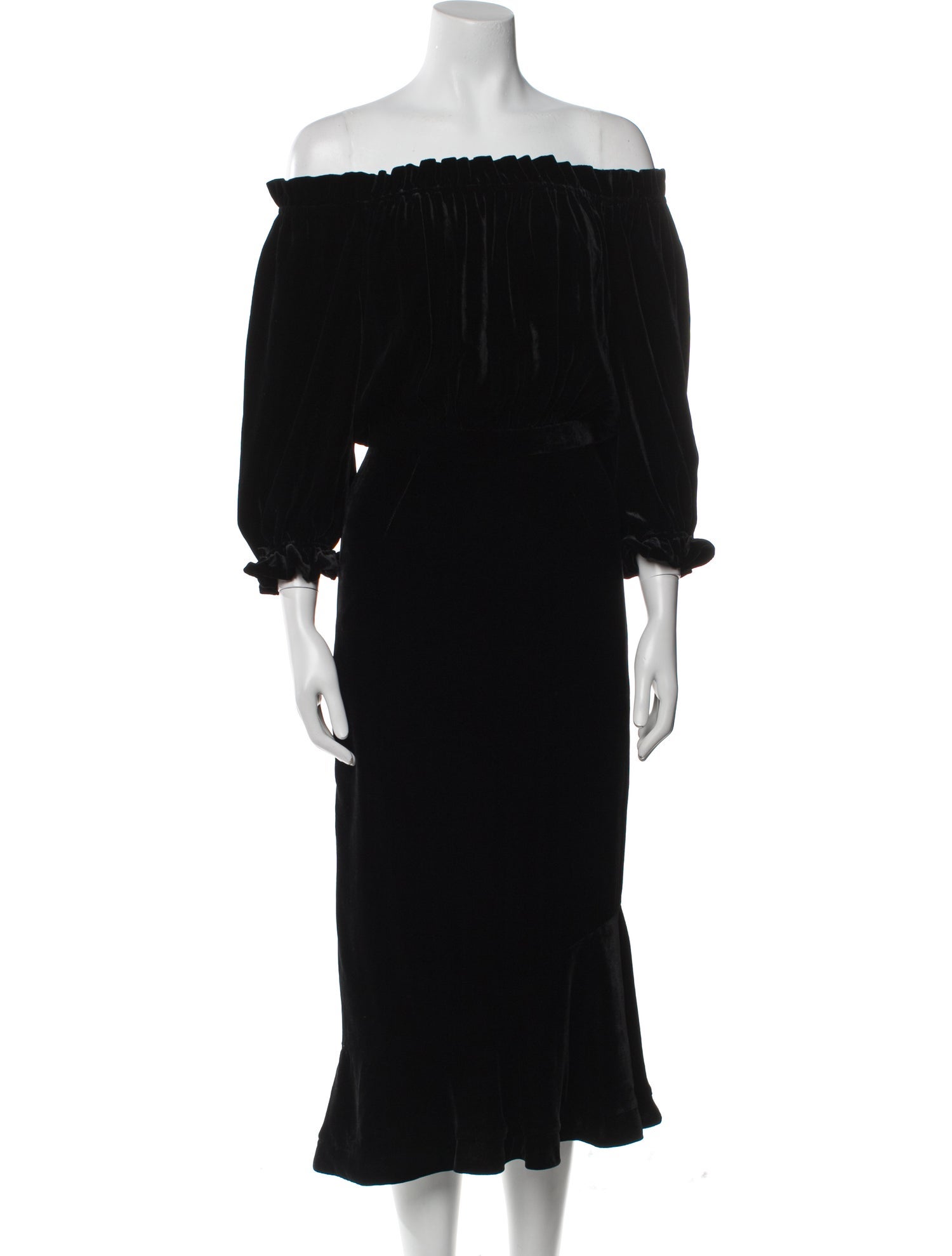 Saloni Off-The-Shoulder Long Dress