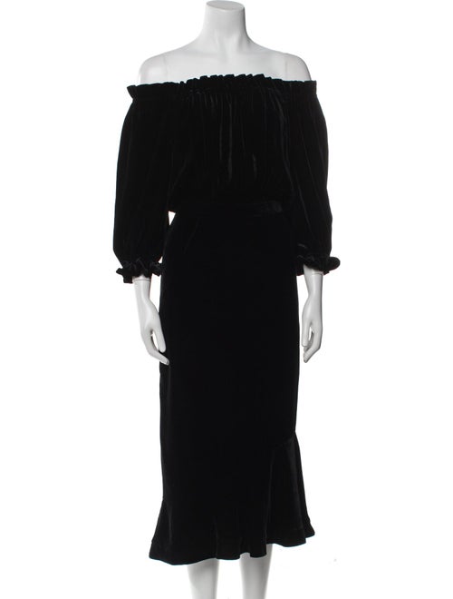 Saloni Off-The-Shoulder Long Dress