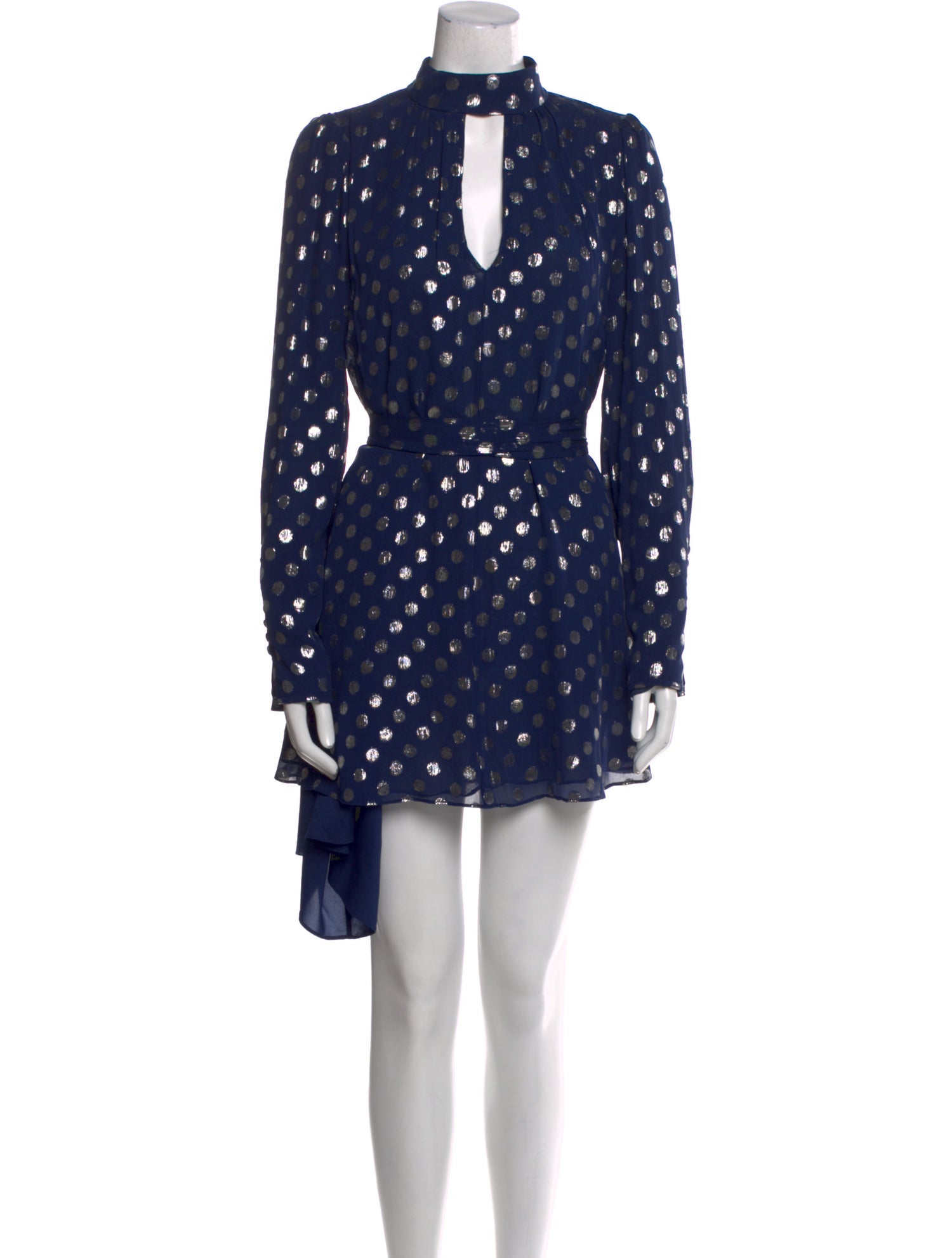 Saloni Polka Dot Print Mini Dress