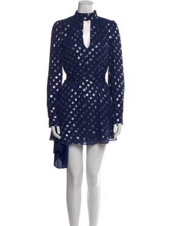 Saloni Polka Dot Print Mini Dress