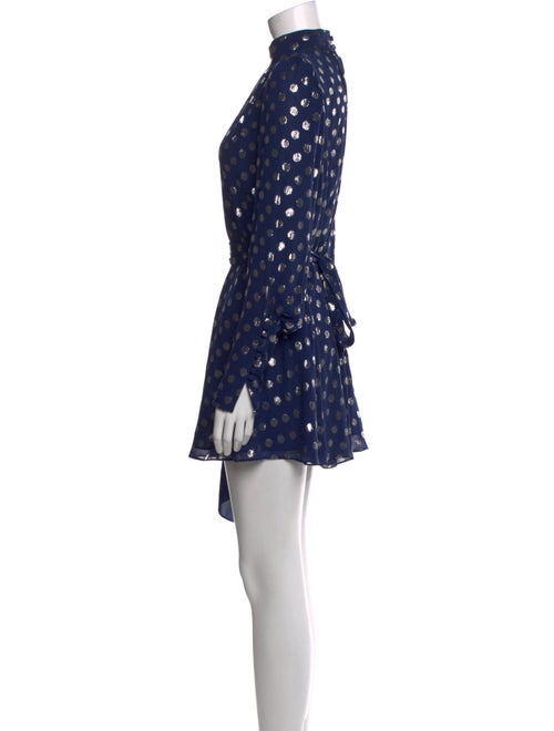 Saloni Polka Dot Print Mini Dress