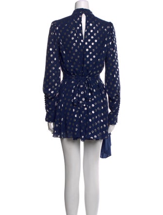 Saloni Polka Dot Print Mini Dress
