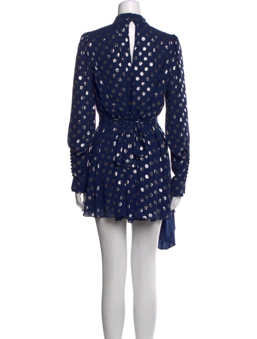 Saloni Polka Dot Print Mini Dress