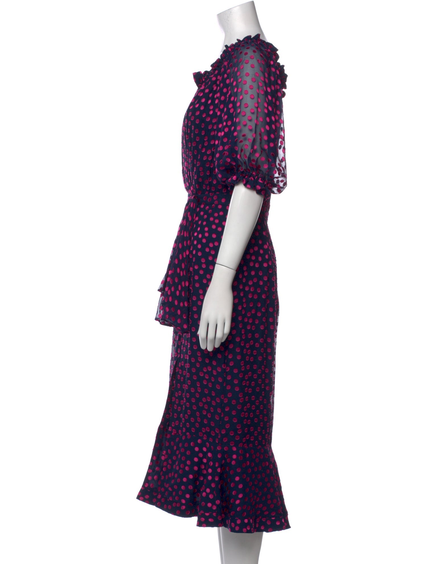 Saloni Printed Midi Length Dress